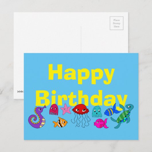 海の下 ポストカード (正面/裏面)