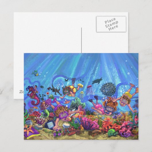 海の下 ポストカード (正面/裏面)