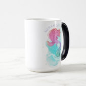 海の下 |マーメイドテールパーソナライズされた モーフィングマグカップ (正面右)