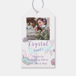 海の下，マーメイド写真， 6誕生日 ギフトタグ