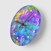 海の下 ラウンド壁時計 (傾斜)