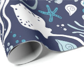 海の下 ラッピングペーパー (ロールコーナー)