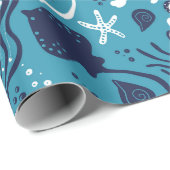 海の下 ラッピングペーパー (ロールコーナー)