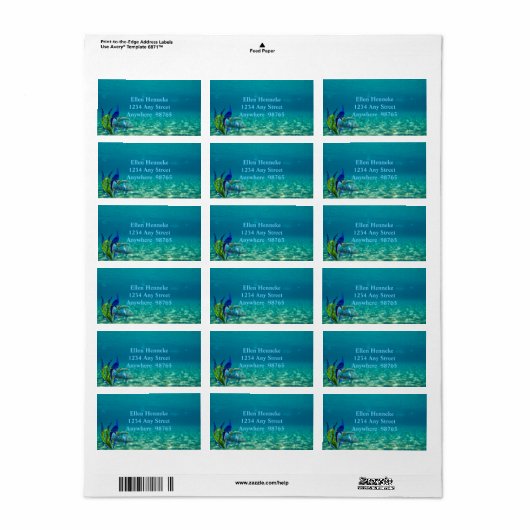 海の下 ラベル (フルシート)