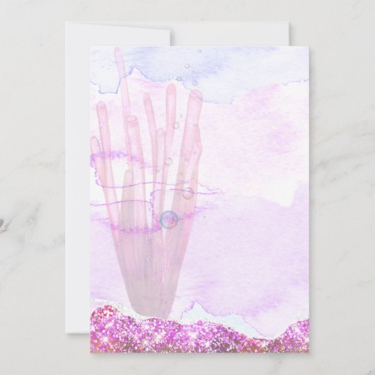 海の下、亀の二歳の誕生日。 セーブザデート (裏面)