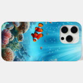 海の下，亀，サンゴ，船，ピエロ魚 Case-Mate iPhoneケース (裏面 (横))