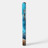 海の下，亀，サンゴ，船，ピエロ魚 iPhoneケース (左側面)