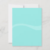 海の下、人魚の女の子の誕生会の写真 招待状 (裏面)