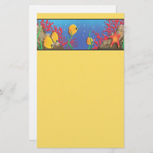 海の下 便箋 (正面/裏面)