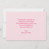 海の下/女の子の赤ちゃんシャワーサンキューカード サンキューカード (裏面)