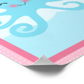 海の下/女の子/海洋生物/ピンクアートポスター ポスター (角)