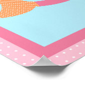 海の下/女の子/海洋生物/ピンクホエールアートポスター ポスター (角)