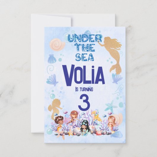 海の下 招待状 (正面)