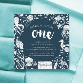 海の下 |最初の誕生日パーティーの招待 招待状