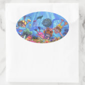 海の下 楕円形シール (バッグ)