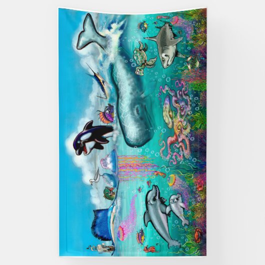 海の下 横断幕 (縦)