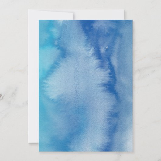 海の下 – 水族館をテーマにした60誕生日 招待状 (裏面)