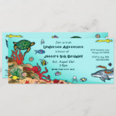 海の下 - 海の生き物の招待状 招待状 (正面/裏面)