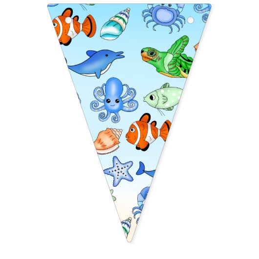 海の下 |海の生物 バンティングフラッグ (第1の旗)