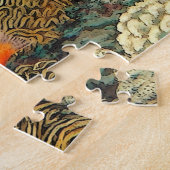 海の下/海イルカ/ウミガメ/漫画 ジグソーパズル (側面)