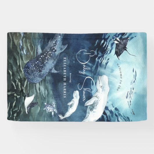 海の下 |海バビースワーウェルカム 横断幕 (横)