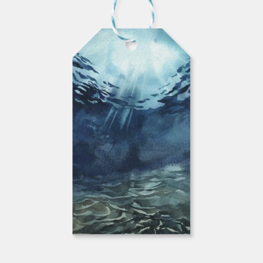 海の下 |海ベビーシャワーありがとう ギフトタグ (裏面)