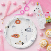 海の下 |潜水艦パーティープレート ペーパープレート (パーティー)