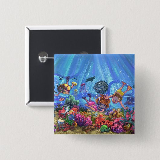 海の下 缶バッジ (正面&裏面)