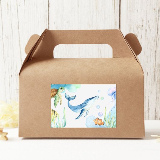 海の下 長方形シール