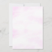 海の下 青いこんにちは 女の子のベビーシャワー 招待状 (裏面)