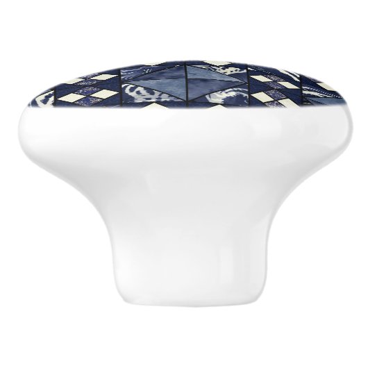 海の下（青） セラミックノブ (側面)