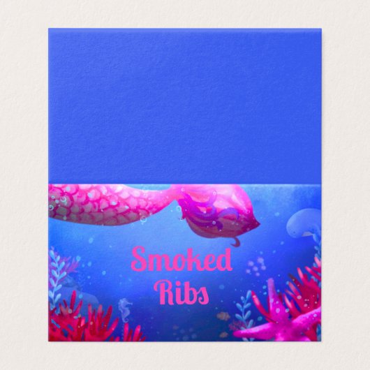 海の下 – Mermaid – 食品ラベル (外部フラット)