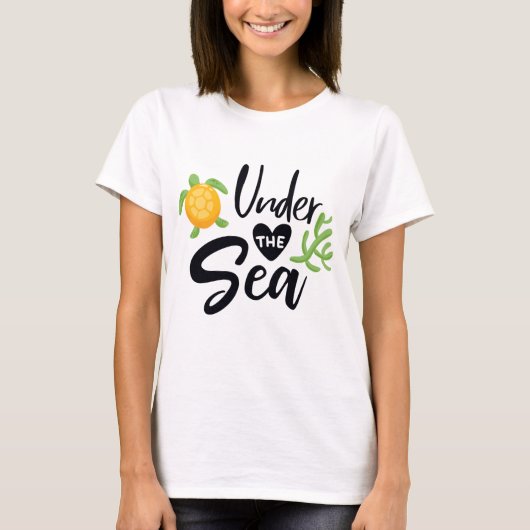 海の下 – Sea Life Turtle Tシャツ (正面)