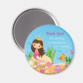 海の下Mermaid誕生日ありがとう磁石 マグネット (正面/裏面)