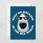 海の世界で揺れ – サメ愛好家の引用文 ポストカード (正面/裏面)