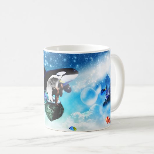 海の世界のマグ コーヒーマグカップ (正面右)