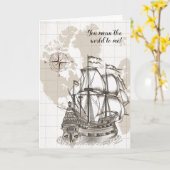 海の世界を意味するお父さんへのギフト 父の日 カード (黄色い花)