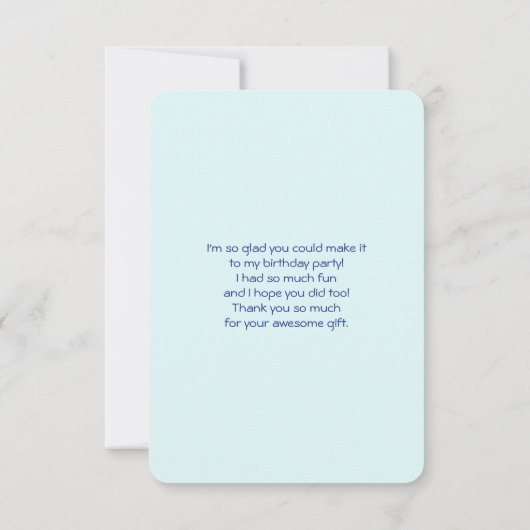 海の中でイルカに乗るのかわいい人魚 サンキューカード (裏面)