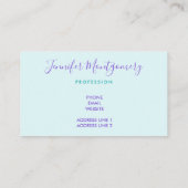 海の中でイルカに乗るのかわいい人魚 名刺 (裏面)