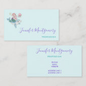 海の中でイルカに乗るのかわいい人魚 名刺 (正面/裏面)