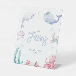 海の中でシャワー航海のを浴びる 台座サイン