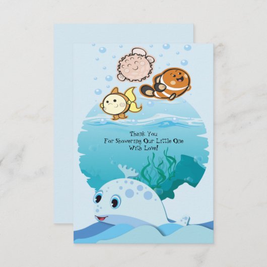 海の中で一番楽しい サンキューカード (正面/裏面)