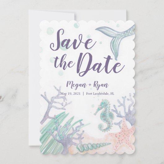 『海の中で日付を救う』 招待状 (正面)