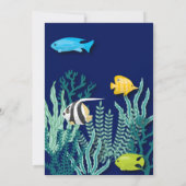 海の中で海をテーマにした誕生会 招待状 (裏面)