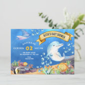 海の中で赤ちゃんシャワーを浴びる 招待状 (スタンド正面)