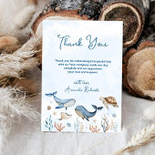 海の中で赤ちゃんシャワー サンキューカード