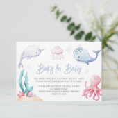 海の中で赤航海のちゃんシャワーの本をベビー エンクロージャーカード (スタンド正面)