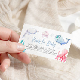 海の中で赤航海のちゃんシャワーの本をベビー エンクロージャーカード