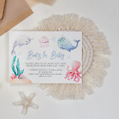 海の中で赤航海のちゃんシャワーの本をベビー エンクロージャーカード