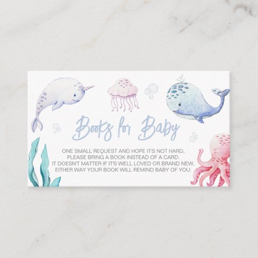 海の中で赤航海のちゃんシャワーの本をベビー エンクロージャーカード (正面)